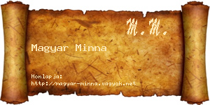 Magyar Minna névjegykártya